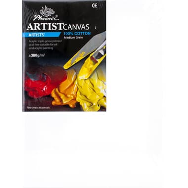 Phoenix Artists' Stretched Canvas
Rectangle, Medium Grain, 12 X 16 in