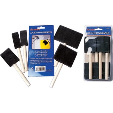 Artmate Short Handle Artist Brush
Foam, Wide, Craft Paints, 5 Pieces