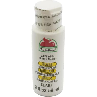 Plaid Apple Barrel Gloss Acrylic Paint
White, 2.00 oz ( 56.83 ml )