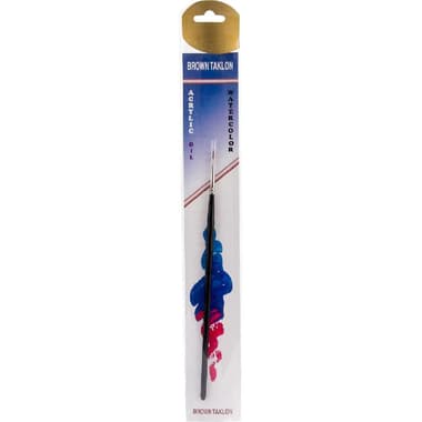 Short Handle Artist Brush
Brown Taklon, Round, for Watercolor and Acrylic, No.3/0