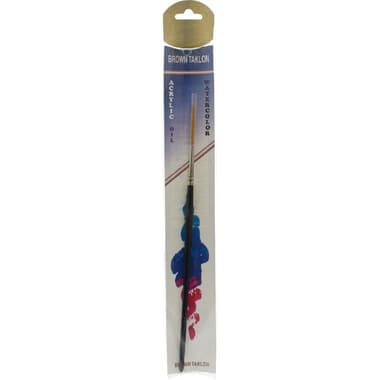 Short Handle Artist Brush
Gold Taklon, Script Liner, for Watercolor and Acrylic, No.3,