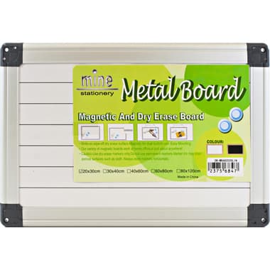 Magnetic Whiteboard
with Lines, 30 X 20 cm, Silver/White