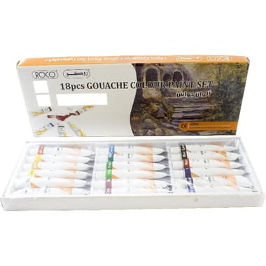 Roco Colour Paint Set Gouache Color
18 Colors 12.00 ml ( .42 oz )
