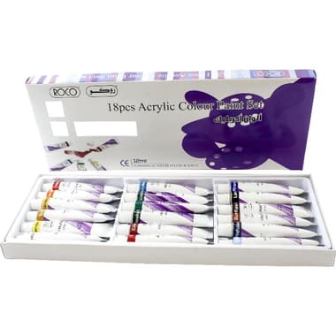 Roco Colour Acrylic Color Set
18 Colors 12.00 ml ( .42 oz )