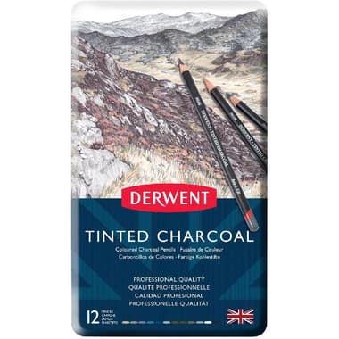 Derwent 12 Tinted Charcoal Pastel Color Pencil
Assorted Color, 12 Colors