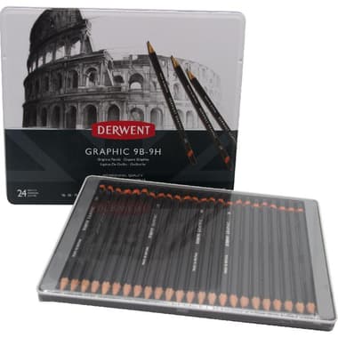 Derwent 24 Graphic Sketch Pencil Set
9H-9B, 24 Pieces