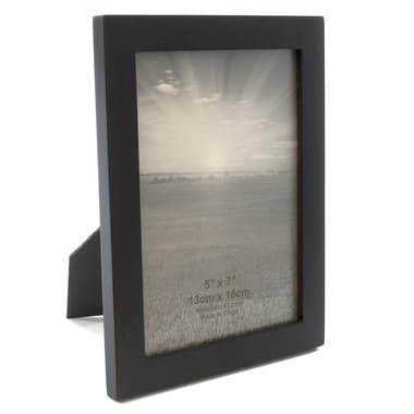 Photo Frame
for Desk/Wall, 5 X 7 in, Black, Glass/Wood