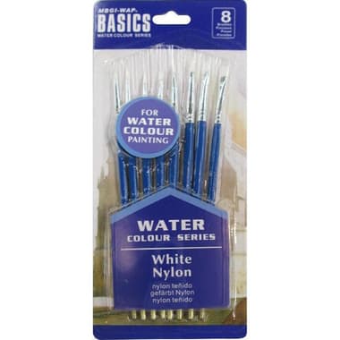 Art Rangers Water Colour Short Handle Artist Brush
White Nylon, for Watercolor and Acrylic, 8 Pieces
