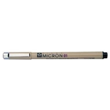 Sakura Pigma Micron 01 Drawing Pen
Black Ink Color, 0.25 mm, Fine Tip,