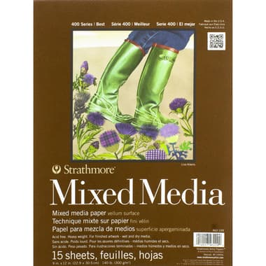 Strathmore Mixed Media Pad
300 gsm, White, 23 X 30.5 cm, 15 Sheets