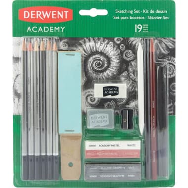 Derwent Academy Sketch Pencil Set
H;HB;B;2B;4B;6B, 19 Pieces