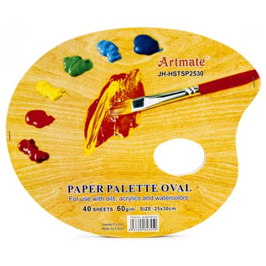 Artmate Tear-off Paper Palette Painting Accessory
for Color Paints, 36 Sheets