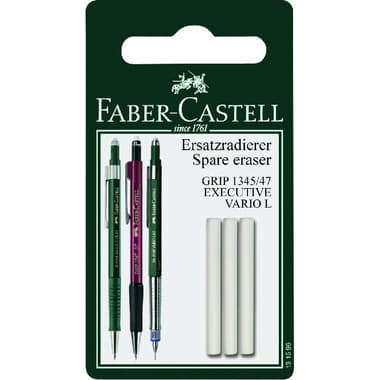 Faber-Castell Refill Eraser
Long and Round Stick for Grip 1345/47, White