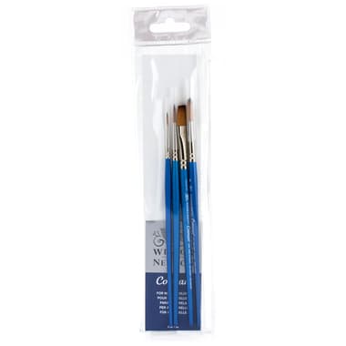 Winsor & Newton Cotman Short Handle Artist Brush
Synthetic Nylon, Flat/Round, for Acrylic/Watercolor and Oil, 4 Pieces