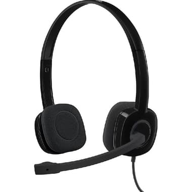 Logitech H151 Stereo On-Ear Headphones
Wired, 3.5 mm Connector, Rotating Microphone, Black