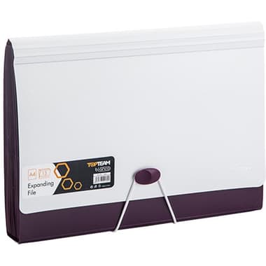 Top Team Expanding File with Division
A4, 13 Pockets, White/Purple