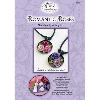 Quilled Creations Romantic Roses
Necklace Quilling Kit, Quilled Art That You Can Wear