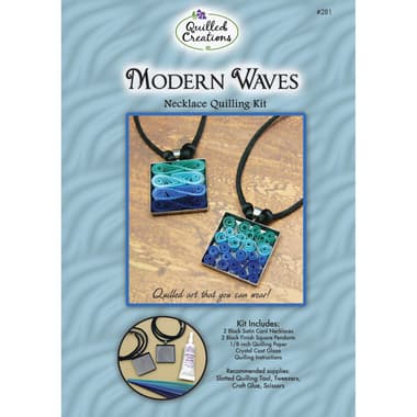 Quilled Creations Modern Waves Necklace Quilling Kit
Quilled Art That You Can Wear, Blue