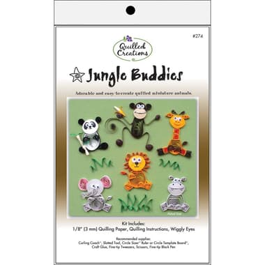 Quilled Creations Jungle Buddies Quilling Kit
Quilled Miniature Animals, Assorted Color