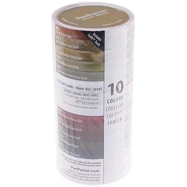 PanPastel Artists' Pastel 10 Colors Extra Dark Shades - Warm Soft Pastel
Assorted Color, 10 Colors;Brush;Soft Tools