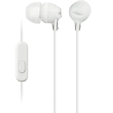 Sony MDR-EX15AP In-Ear Earphones
Wired, 3.5 mm Connector, In-line Microphone, White