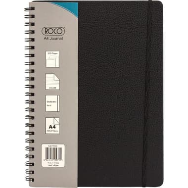 روكو دفتر ملا حظات
A4, (200 صفحة (100 ورقة, مسطر, اسود,