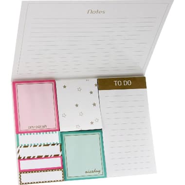 Roco Trendy Self Stick Notes
with Printed "TO DO;Day Dream;Nice Day", 50 Notes, Assorted Color