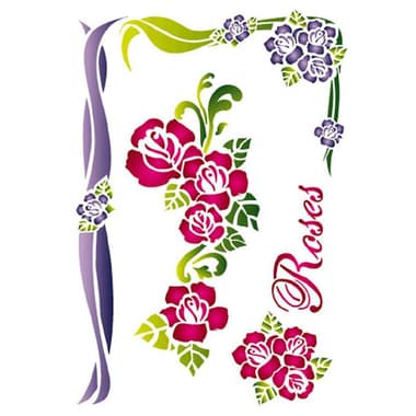 Stamperia Design Stencils
Roses (21 X 29.7 cm), Plastic