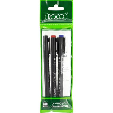 Roco Calligraphy Pen
Chisel, 1 mm, Black;Blue;Red