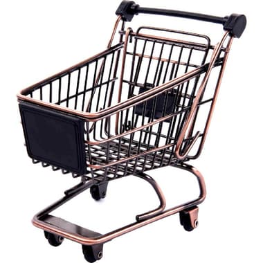 Mira Desk Organizer
Mini Cart Decor Accessory, Bronze/Black