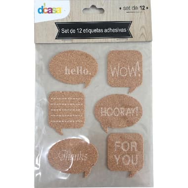 Cork Stickers
Assorted Printed Design, Brown