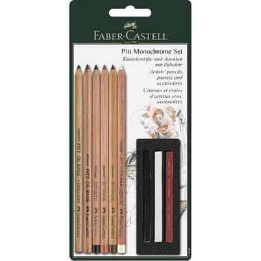 Faber-Castell PITT Monochrome Pastel Color Pencil
Assorted Color, 9 Pieces