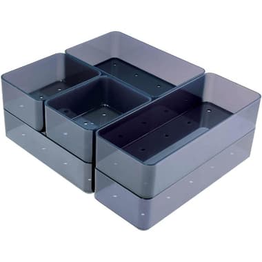 O-Life Drawer Organizer
Stackable Storage Box, 6 Compartments, Smoke