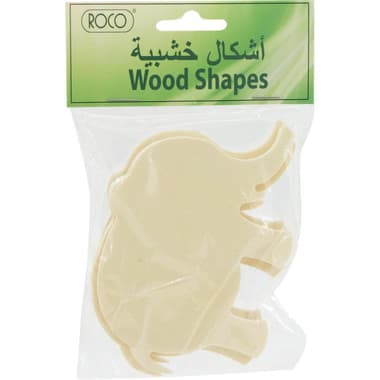 Wooden Shape
Elephant, Unpainted (5 Pieces), Natural, 11.10 cm ( 4.37 in )X 8.00 cm ( 3.15 in )