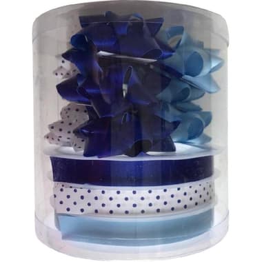 Gift Self Stick Bows
Blue/Printed/Light Blue, Satin