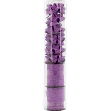 Glitter Ribbon & Star Bows Self Stick Bows
Purple, Satin
