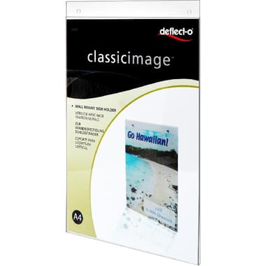 Deflecto ClassicImage Sign Holder
A4, Wall Mount, Acrylic, Clear