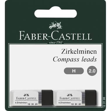 Faber-Castell Lead Refill
Black, 2 mm, H, 6 Leads/Tube