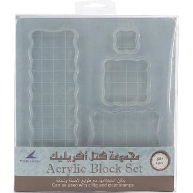 Royal Falcon Acrylic Block Set
with Lines, Clear