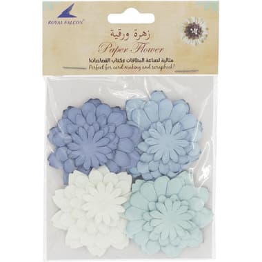 Royal Falcon Paper Flowers
White;Blue