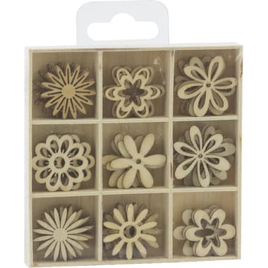 Royal Falcon Wooden Elements
Flower, Unpainted, Assorted Shapes, Natural,