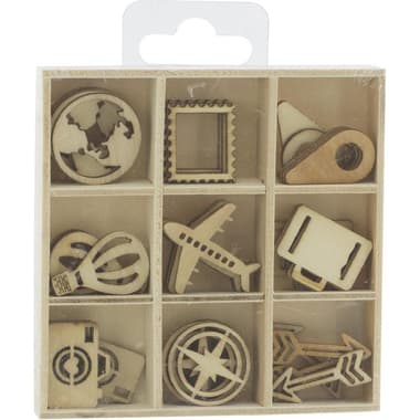 Royal Falcon Wooden Elements
Travel, Unpainted, Assorted Shapes, Natural,