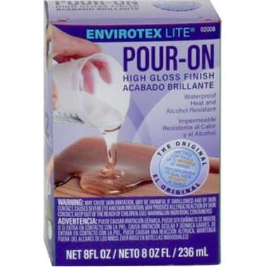 Environmental Technology Envirotex Lite Pour-On
Epoxy Coating, Casting Plaster, High-Gloss Finish, Clear Gloss, 16.00 oz ( 454.61 ml ),