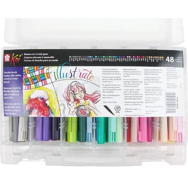 Sakura Koi Illustrate Watercolor Brush Pen
48 Pieces