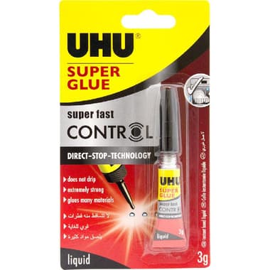 UHU Super Glue
3.00 ml ( .11 oz ), 3.00 g ( .11 oz ), Clear