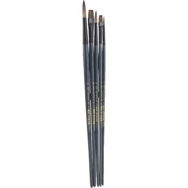 Long Handle Artist Brush
Soft Synthetic Hair, Flat/Round, Acrylic, Round: 4;8;12, Flat: 6;10,, 5 Pieces