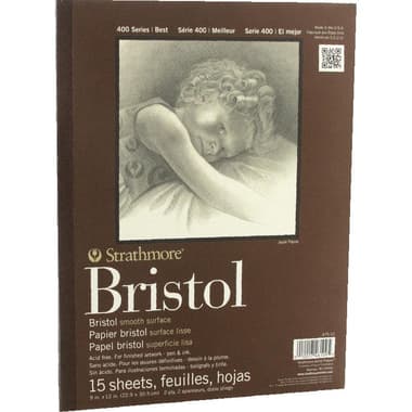 Strathmore 400 Bristol Pad
Multi-ply, 2 Surface/Finish, White, 9 X 12 in, 15 Sheets