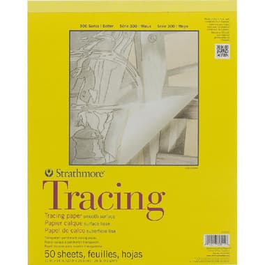 Strathmore 300 Tracing Paper
41 gsm, Clear, 11 X 14 in, 50 Sheets