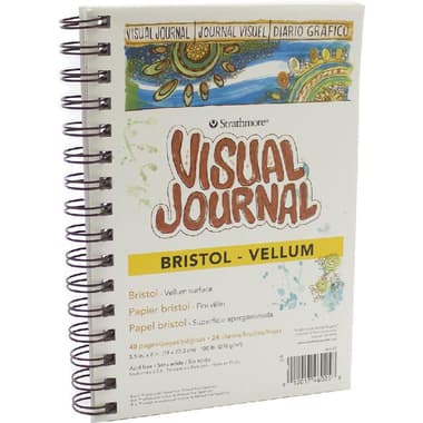 Strathmore Visual Journal Bristol Pad
270 gsm, White, 24 Sheets