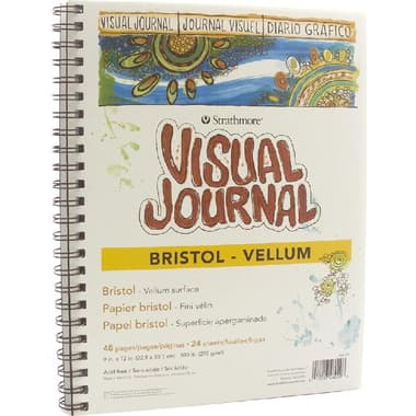 Strathmore Visual Journal Bristol Pad
270 gsm, White, 9 X 12 in, 24 Sheets